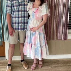 Like-new Ivy City Co Cotton Candy Dress perfect for Gender Reveal!